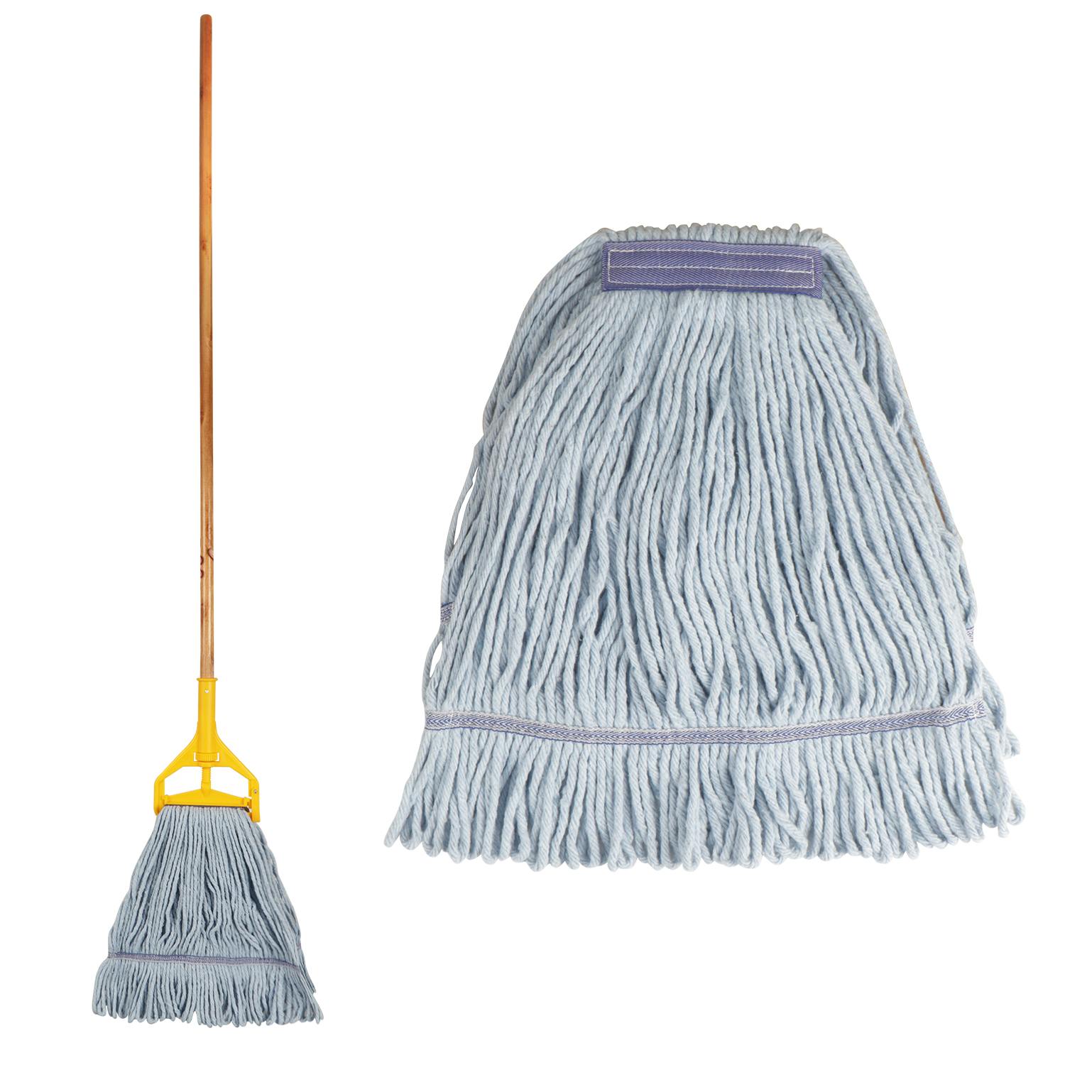 حلقة نهاية Kentucky Cotton Mop مع مقبض خشبي