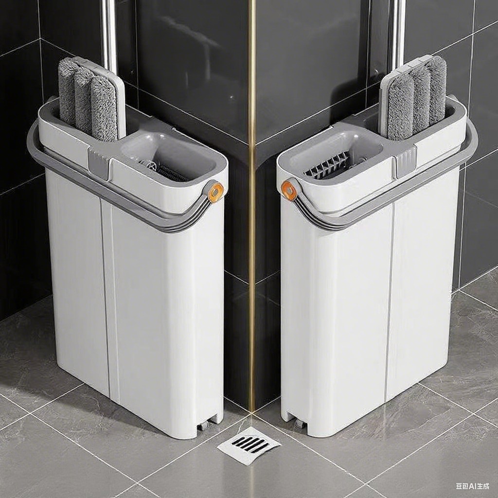 مجموعة ممسحة ودلو مع عصارة